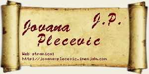 Jovana Plećević vizit kartica